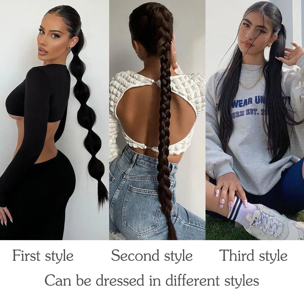 Synthetic Braided Ponytail Extensions