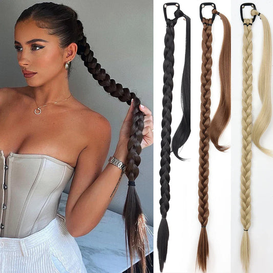 Synthetic Braided Ponytail Extensions