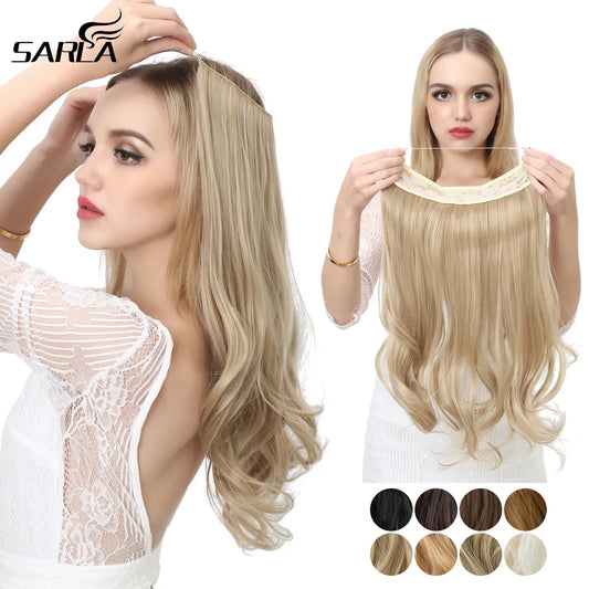 Synthetic No Clip Wave Hair Extensions